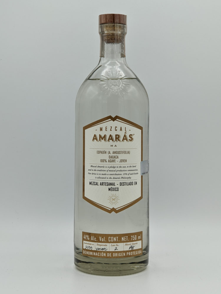 Amaras Mezcal Joven Espadin 82