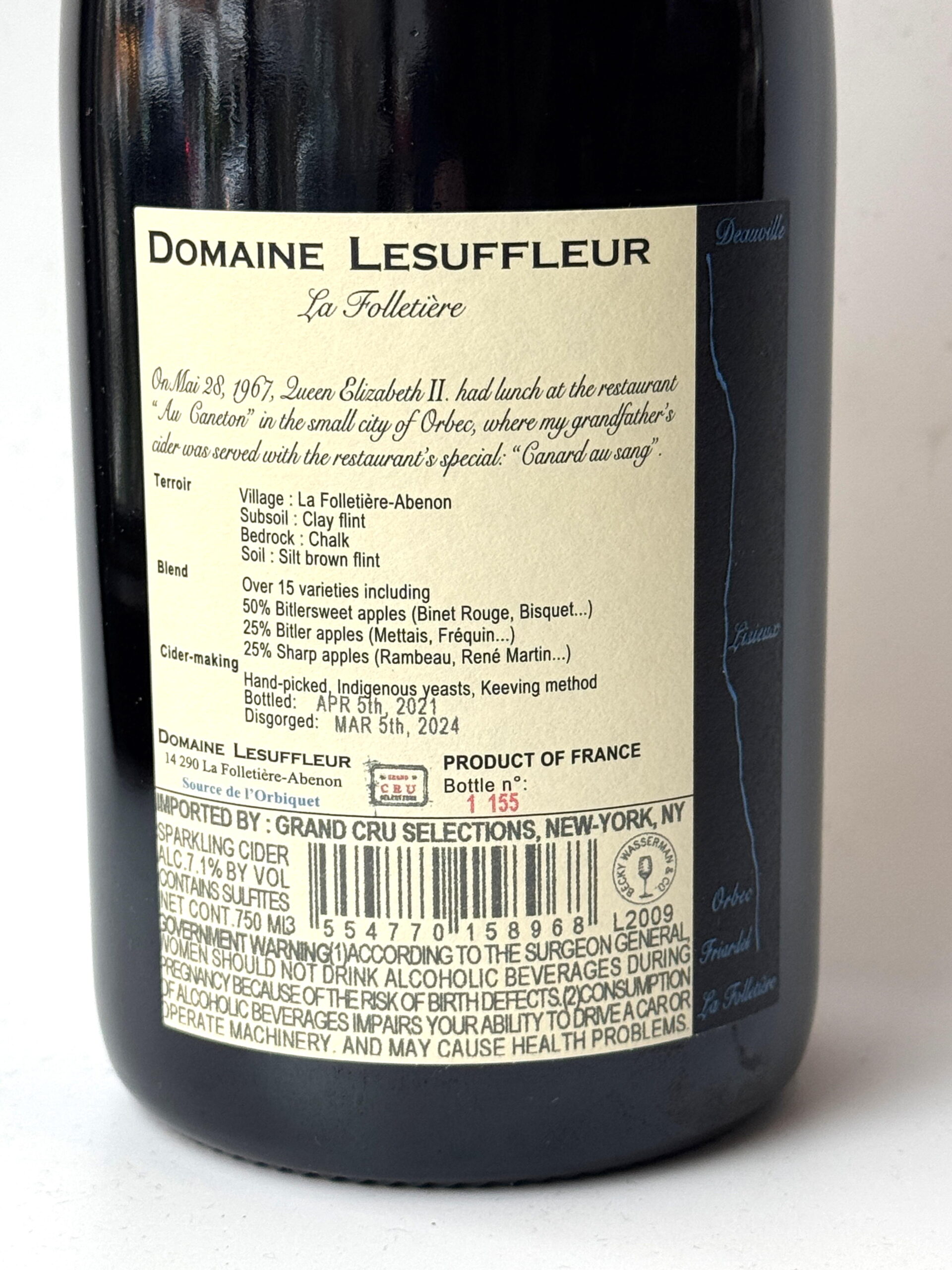 Domaine Lesuffleur La Folletiere Cider - Image 2