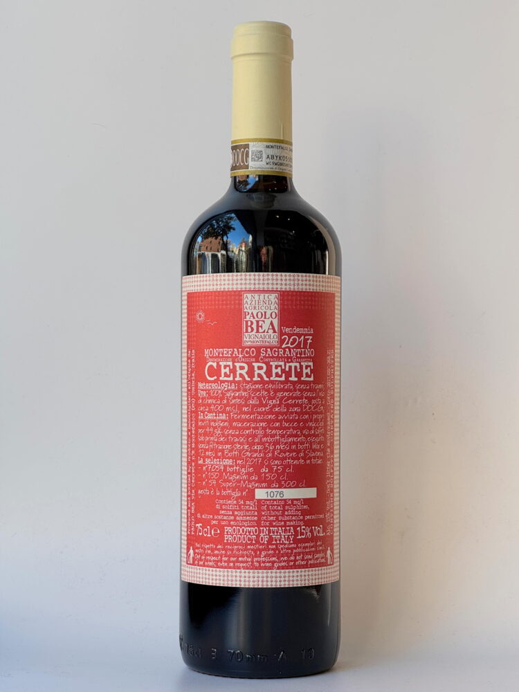 Paolo Bea Sagrantino Cerrete 2017