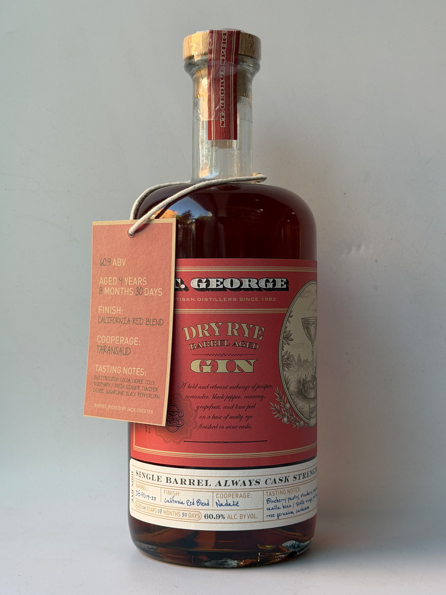 St. George Free Range Cask Strength Single Barrel Gin ( 4yr - 121.8º - 2026 )