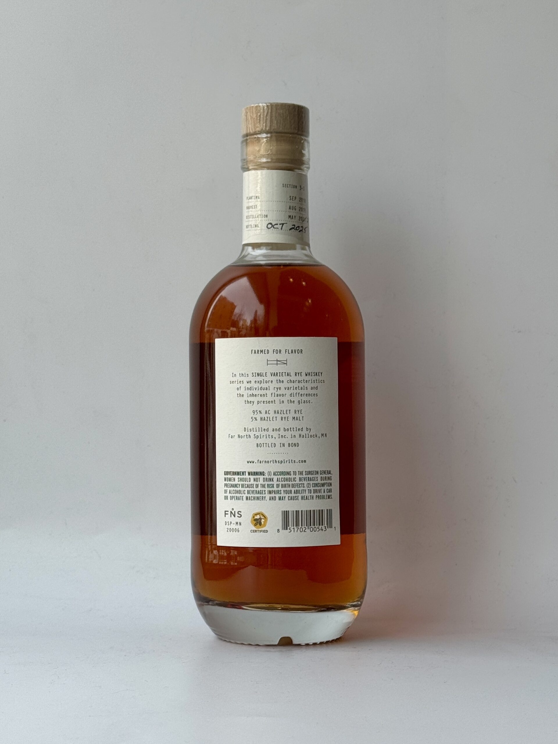 Far North Spirits Hazlet BiB Single Varietal Straight Rye Whiskey - Image 2
