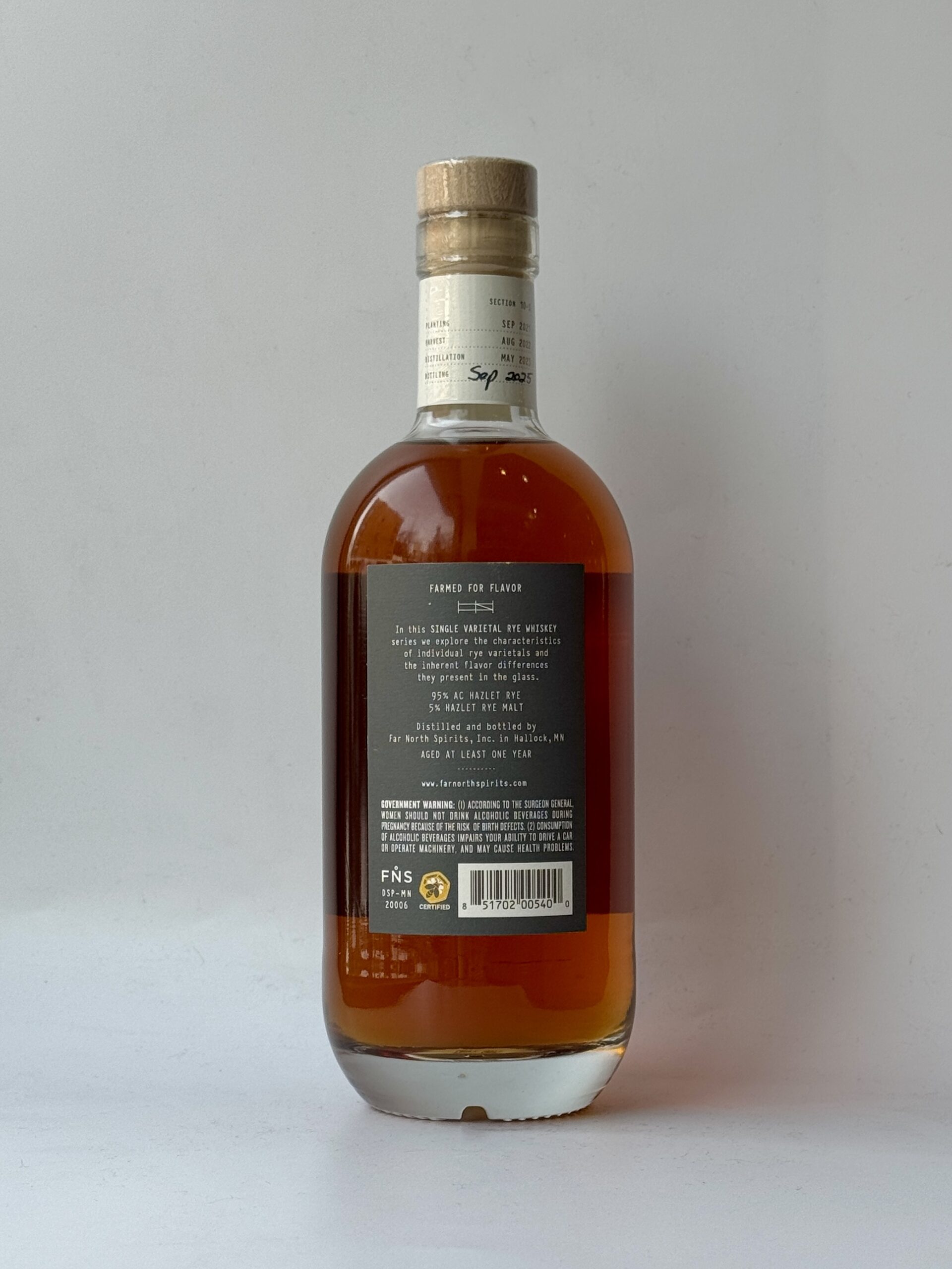 Far North Spirits Hazlet Single Varietal Rye Whiskey - Image 2