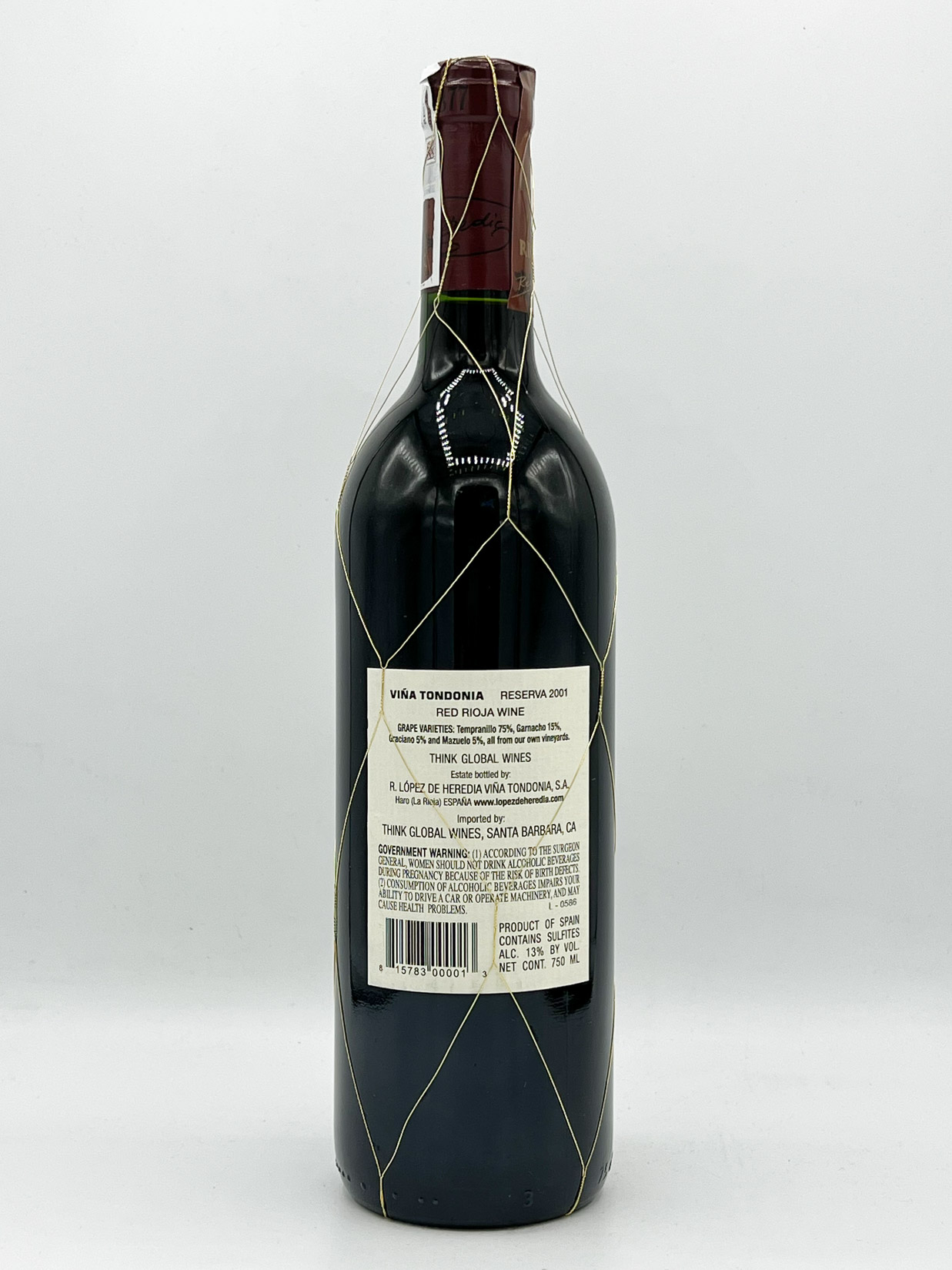 Lopez de Heredia Tondonia Reserva 2001 - Image 2